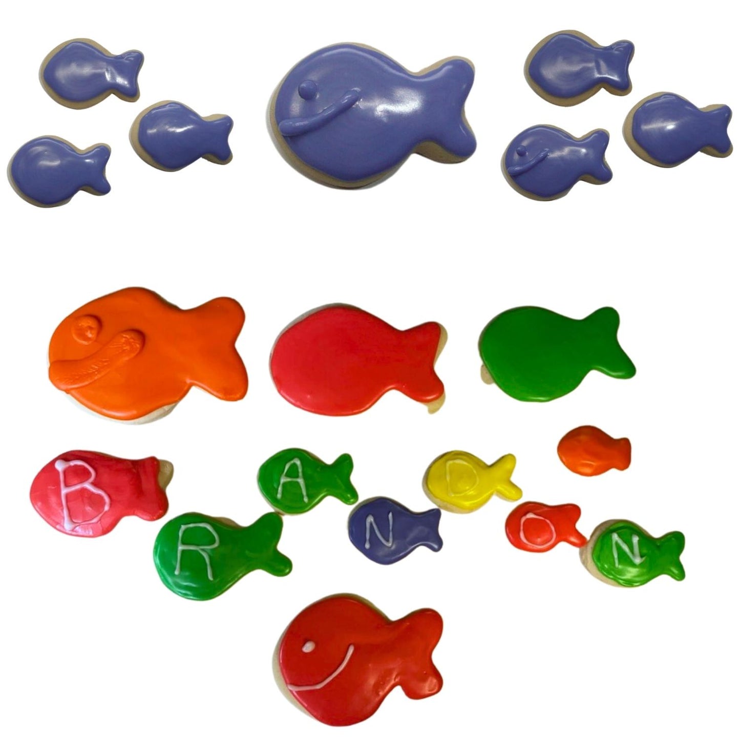 Purple Goldfish Cracker 2 Inch Outline Cookie Cutter Made In USA PR4972