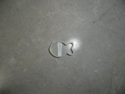 White Goldfish Cracker 1.5 Inch Outline Cookie Cutter Made In USA PR4973