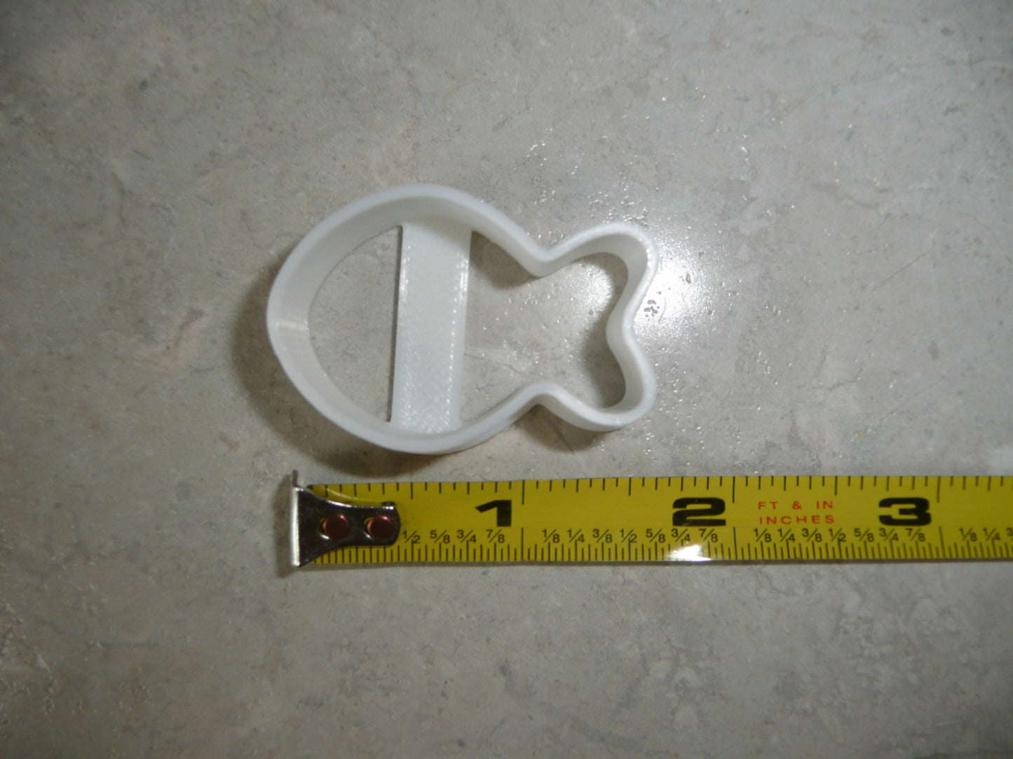 White Goldfish Cracker 1.5 Inch Outline Cookie Cutter Made In USA PR4973
