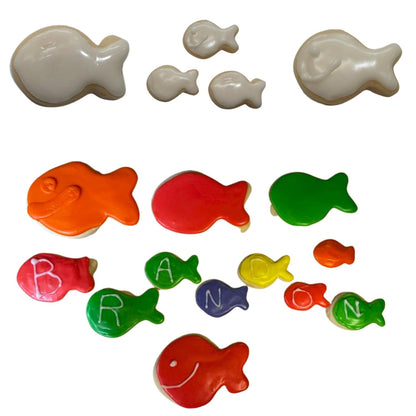 White Goldfish Cracker 1.5 Inch Outline Cookie Cutter Made In USA PR4973