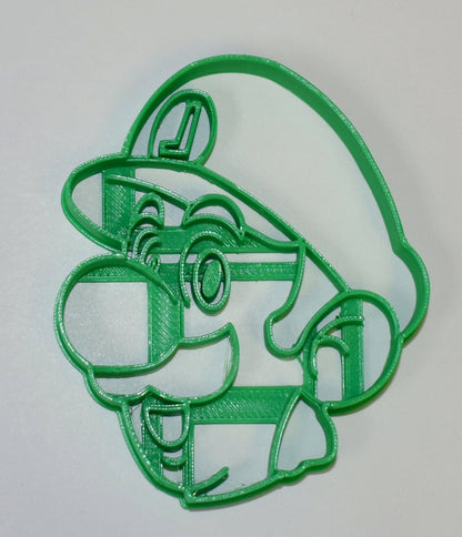 6x Luigi Video Game Character Fondant Cutter Cupcake Topper Size 1.75" USA FD745
