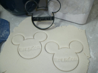 Custom Name Personalized Mickey Mouse Birthday Cookie Cutter USA PR773