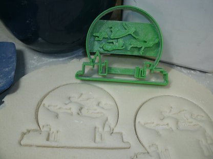Peter Pan Flying Over the City Skyline Snowglobe Cookie Cutter Made in USA PR780