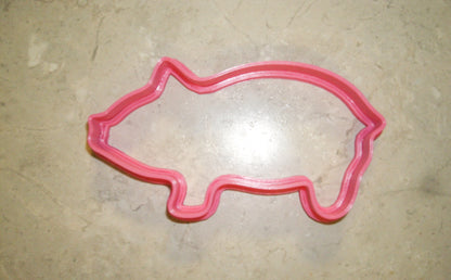 6x Pig Piggy Hog Farm Animal Fondant Cutter Cupcake Topper Size 1.75" USA FD441