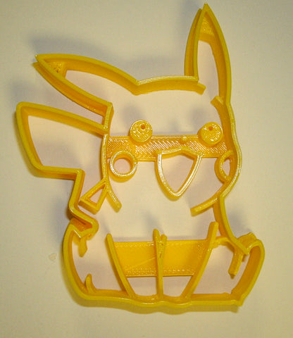 6x Pikachu Electric Pokemon Fondant Cutter Cupcake Topper Size 1.75" USA FD870