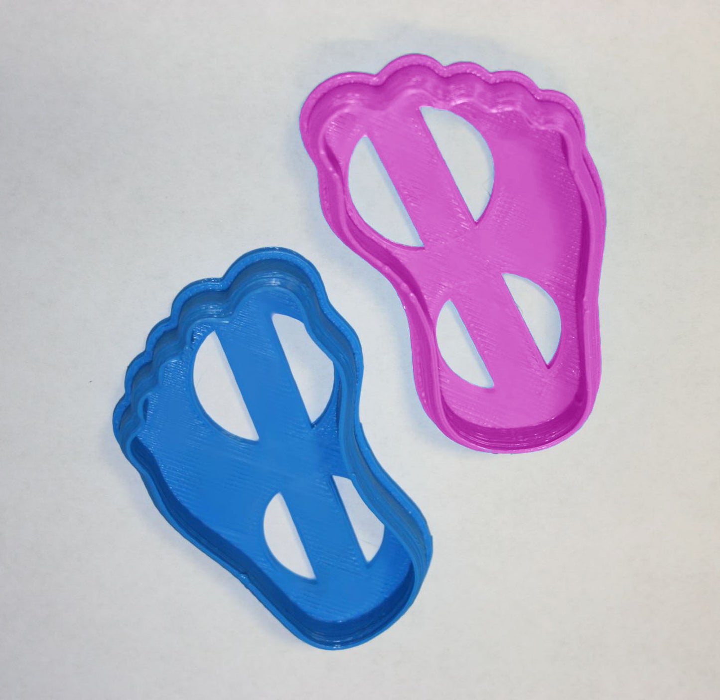 6x Baby Foot Outline Fondant Cutter Cupcake Topper Size 1.75 IN USA FD76