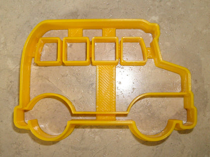 School Yellow Bus Side View Student Transportation Cookie Cutter USA PR837