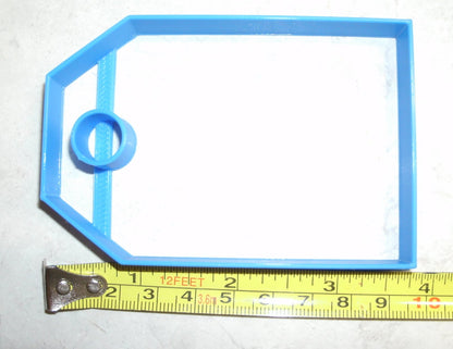 Hanging Gift Price Luggage Tag Shape Cookie Cutter Made In USA PR711
