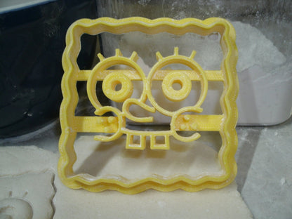 Inspired by Spongebob Squarepants Face Cartoon Cookie Cutter Made In USA PR573