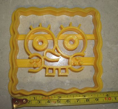 Inspired by Spongebob Squarepants Face Cartoon Cookie Cutter Made In USA PR573