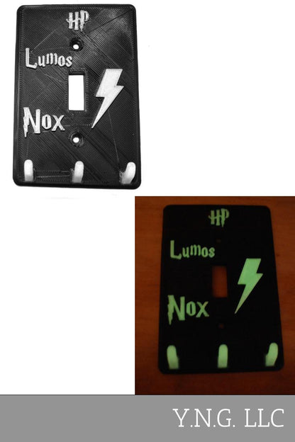 Lumos Nox Glow In The Dark Single Light Switch Cover Wall Plate USA PR2329