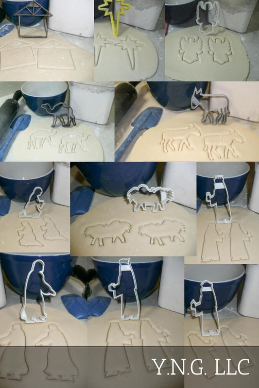 Nativity Scene Jesus Manger Christmas Story Set Of 11 Cookie Cutters USA PR1117