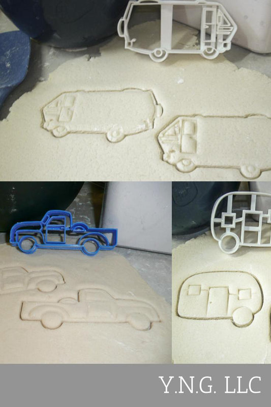 Recreational Vehicles RV Camping Travel Set Of 3 Cookie Cutters USA PR1073