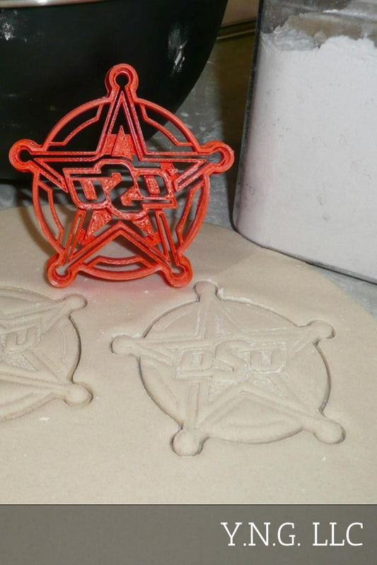 Oklahoma State Cowboys Sheriff Star Cookie Cutter Made In USA PR2221