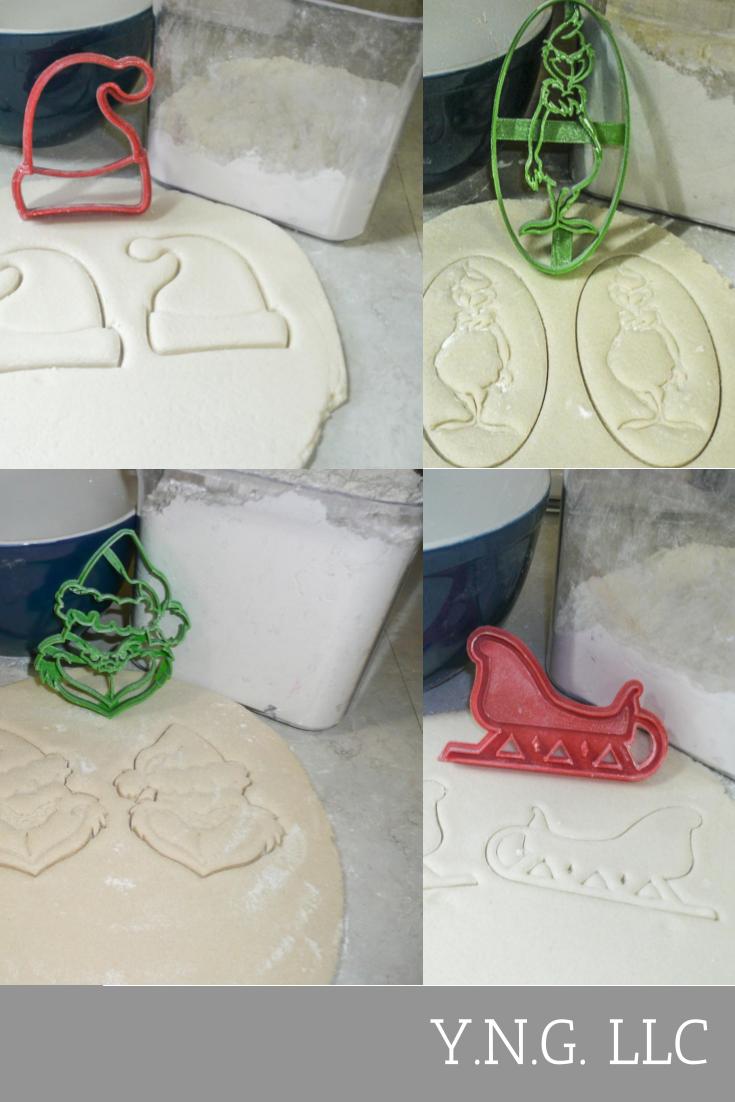 Grinch Christmas Movie Book Dr Seuss Set Of 4 Cookie Cutters USA PR1070