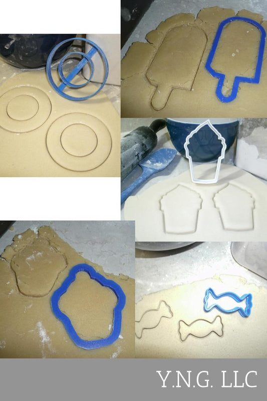 Sweet Treats Frozen Baked Desserts Set Of 5 Cookie Cutters USA PR1078