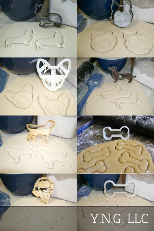 Dog Animal Lover Pup Puppies Doggies Set of 8 Cookie Cutters USA PR1035