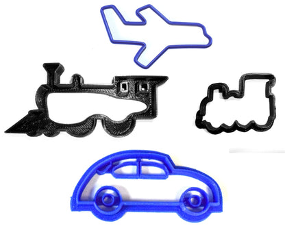 Things That Go Planes Trains Cars Set of 4 Cookie Cutters USA PR1031