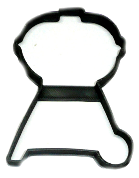 6x Charcoal Grill Fondant Cutter Cupcake Topper Size 1.75" USA FD2729