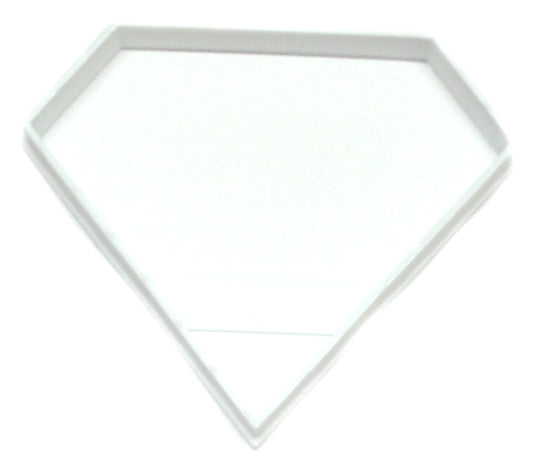 6x Diamond Cut Shape Fondant Cutter Cupcake Topper Size 1.75" USA FD2686
