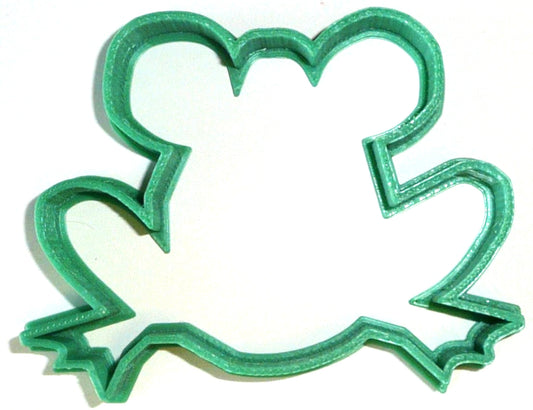 6x Frog Toad Outline Fondant Cutter Cupcake Topper 1.75" USA FD2041