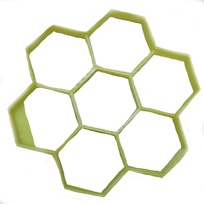 6x Honeycomb Shape Bee Fondant Cutter Cupcake Topper 1.75" USA FD2144
