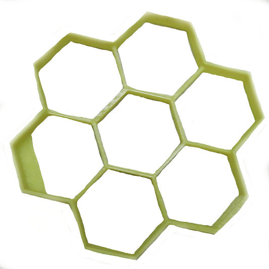 6x Honeycomb Shape Bee Fondant Cutter Cupcake Topper 1.75" USA FD2144