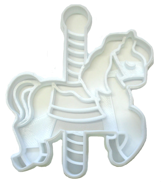 6x Carousel Horse Detail Fondant Cutter Cupcake Topper Size 1.75" USA FD2611