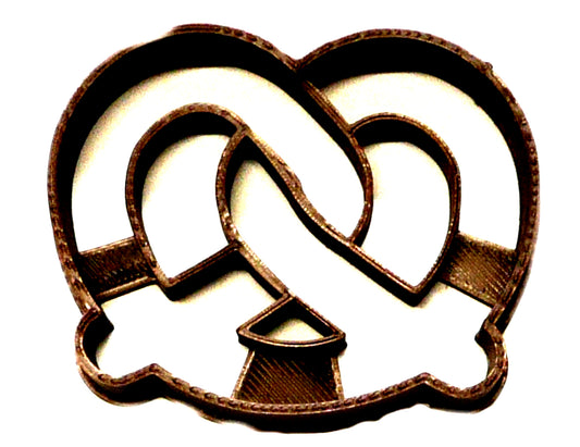 6x Pretzel Snack Food Fondant Cutter Cupcake Topper 1.75 IN USA FD2159