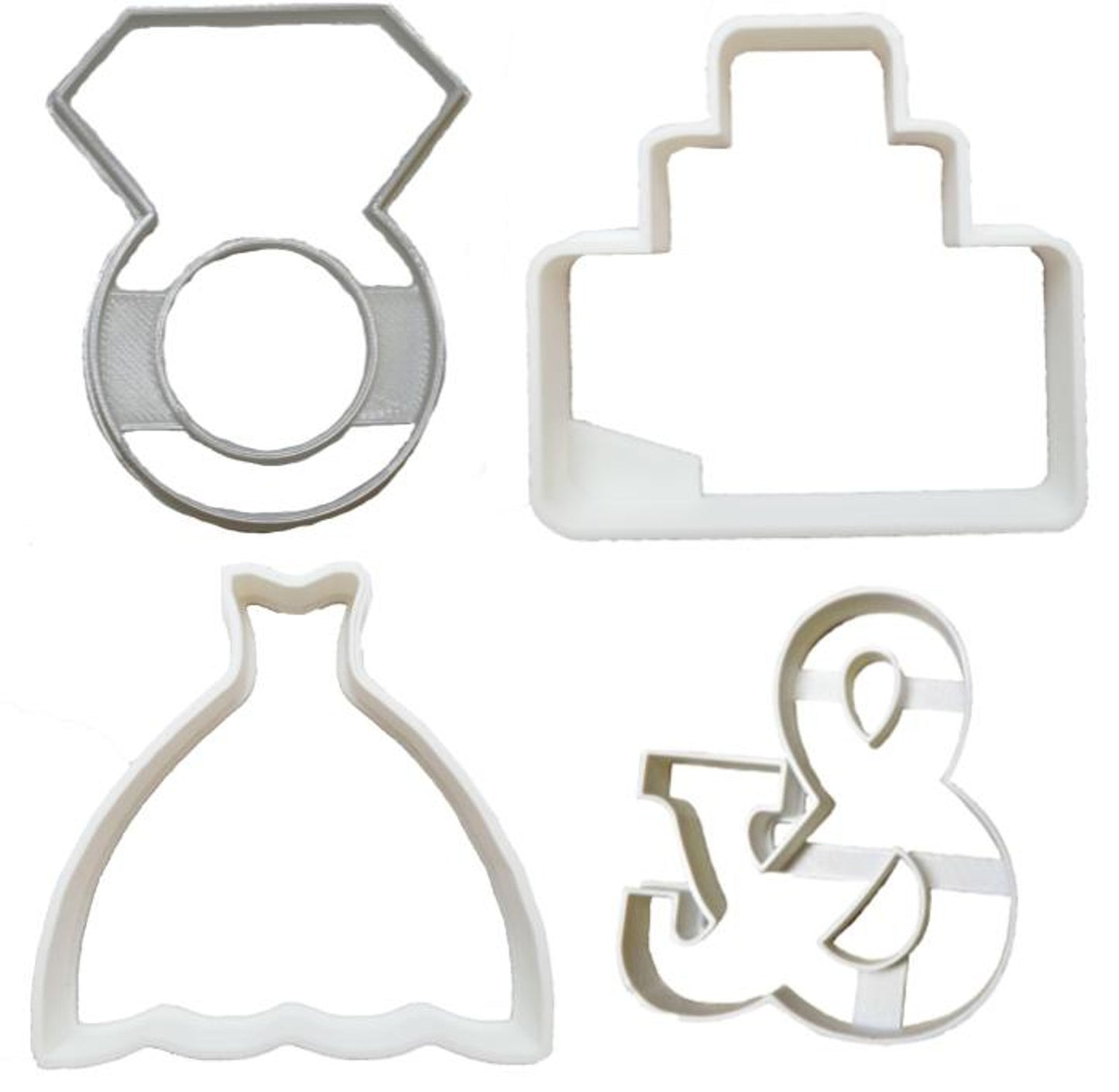 Wedding Bridal Shower Engagement Party Set Of 4 Cookie Cutters USA PR1156