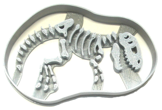 6x T Rex Fossil Dinosaur Fondant Cutter Cupcake Topper 1.75" USA FD2396
