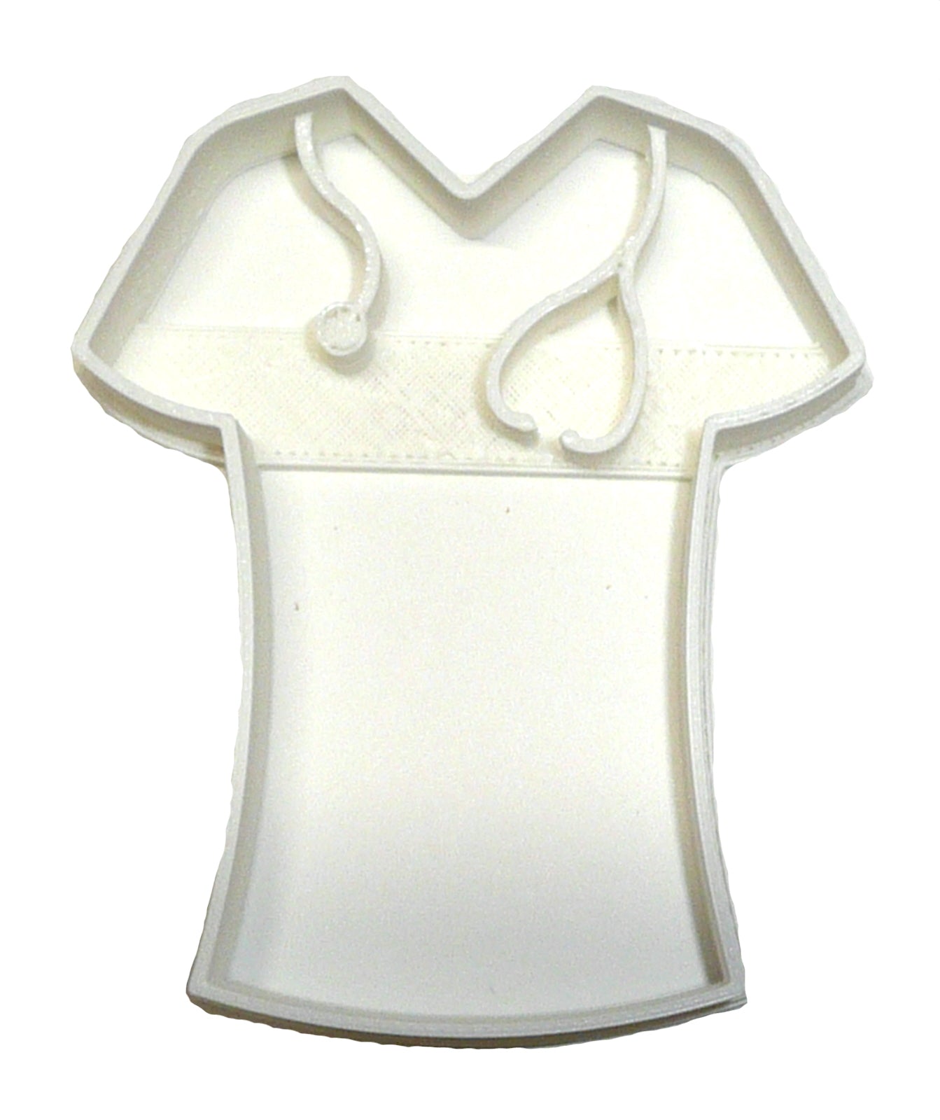 6x Nurse Scrubs Shirt Fondant Cutter Cupcake Topper 1.75" USA FD2180