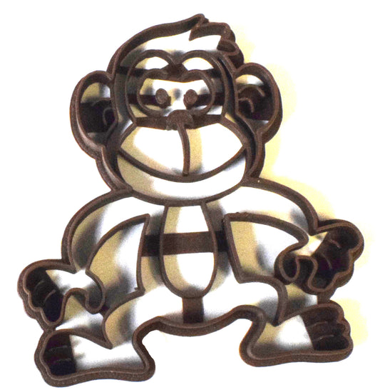 6x Monkey Animal Fondant Cutter Cupcake Topper Size 1.75" USA FD575