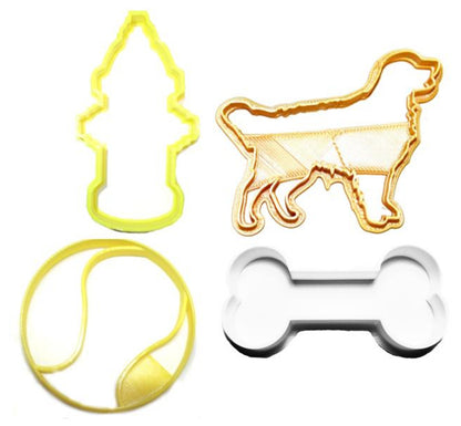 Dog Park Tennis Ball Fetch Pet Birthday Set Of 4 Cookie Cutters USA PR1241