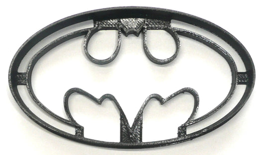 6x Batman Symbol Oval Superhero Fondant Cutter Cupcake Topper 1.75 Inch FD4097