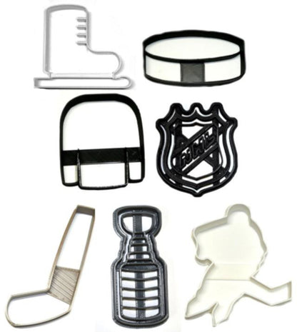 NHL Hockey Kit Logo Jersey Skate Stanley Cup Set Of 7 Cookie Cutters USA PR1244