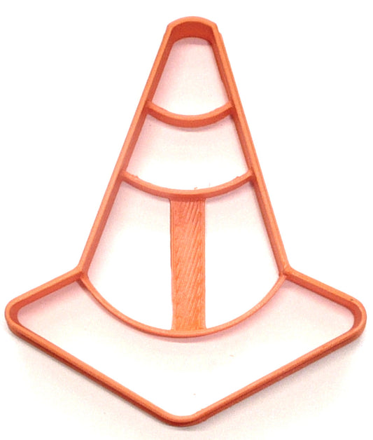 6x Traffic Cone Construction Fondant Cutter Cupcake Topper Size 1.75 Inch FD4108