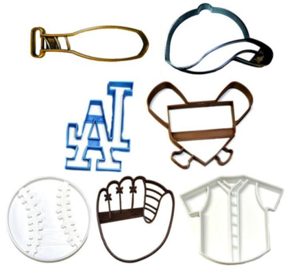 Los Angeles LA Dodgers MLB Baseball Team Set Of 7 Cookie Cutters USA PR1272