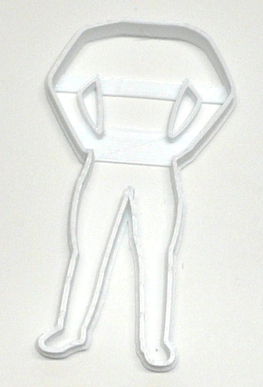6x Superhero Body Fondant Cutter Cupcake Topper Size 1.75" USA FD2680