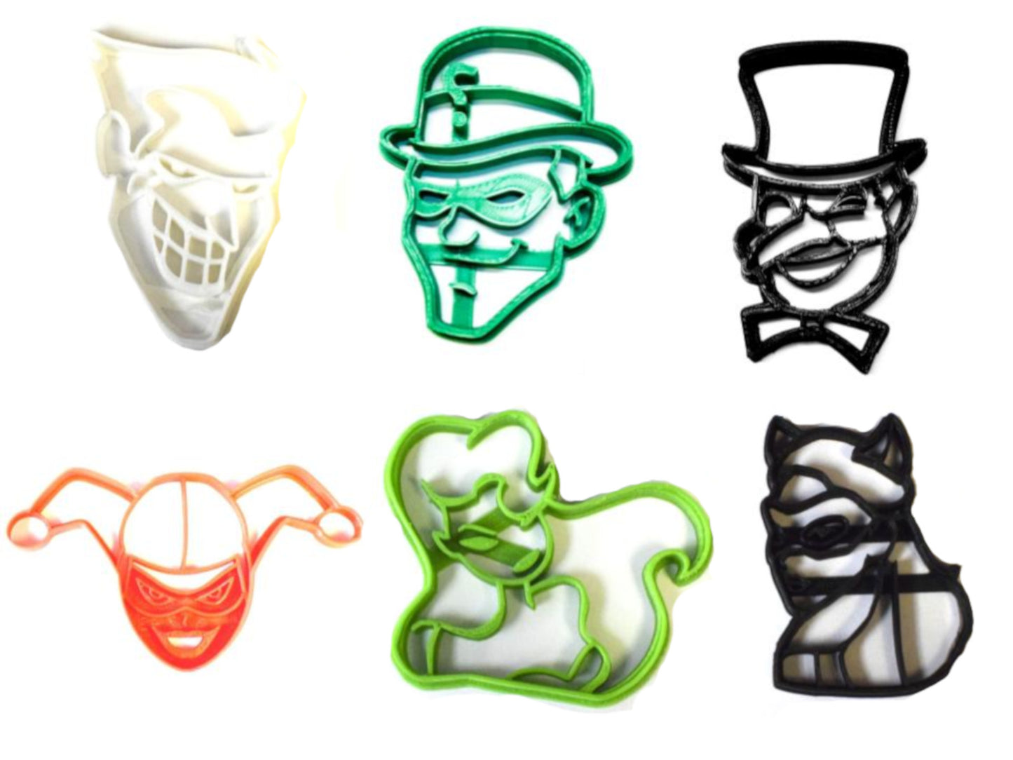 DC Villains Comics Movie Characters Joker Ivy Set Of 6 Cookie Cutters USA PR1187