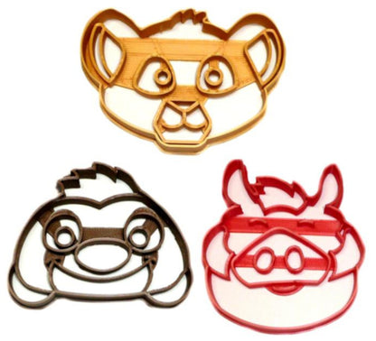 Hakuna Matata Simba Timon Pumbaa Lion King Set Of 3 Cookie Cutters USA PR1262