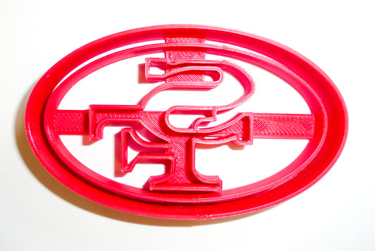 6x San Francisco 49ers Fondant Cutter Cupcake Topper Size 1.75" USA FD968