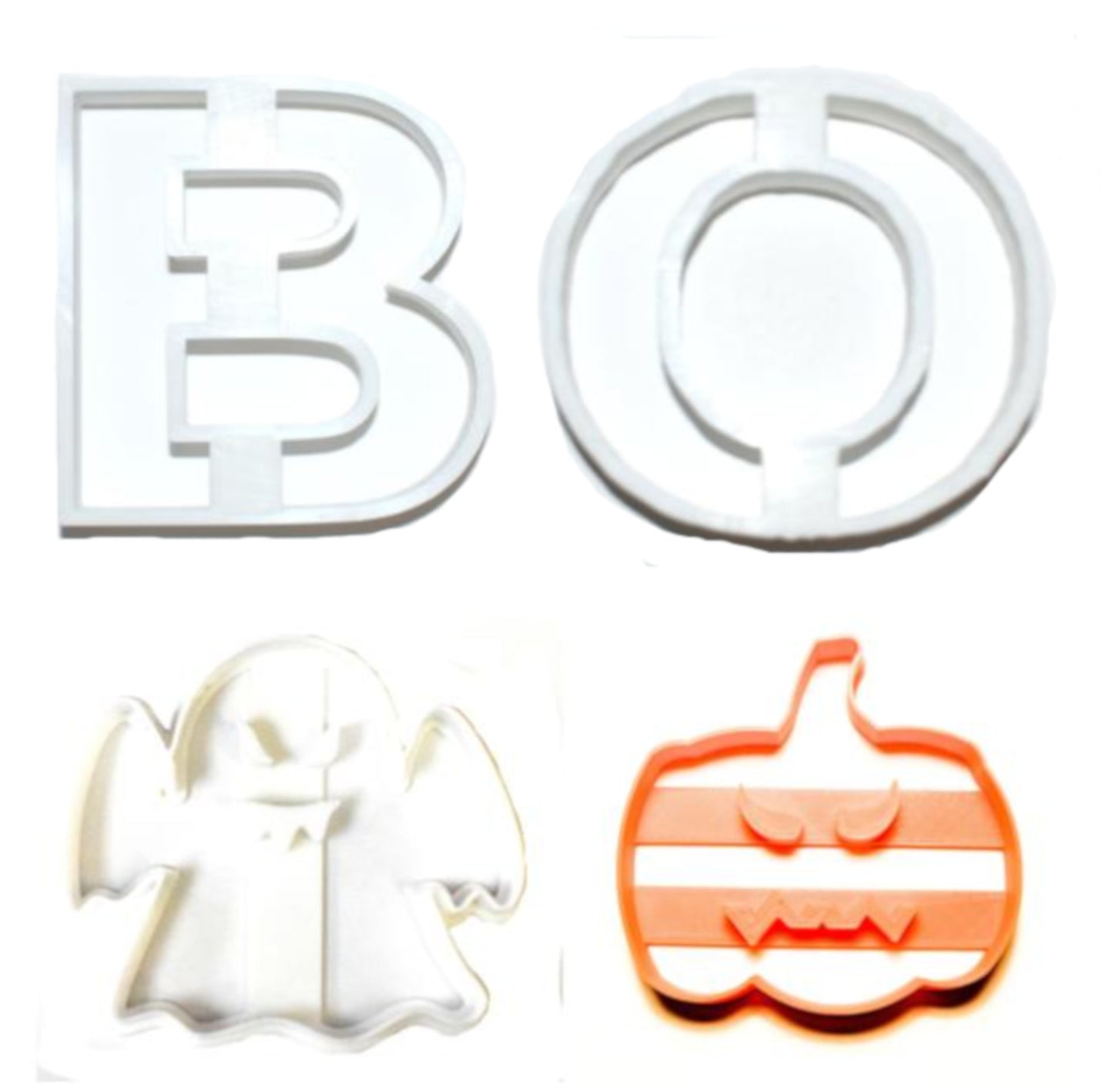 Boo Happy Halloween Ghost Pumpkin Fall Set Of 4 Cookie Cutters USA PR1245