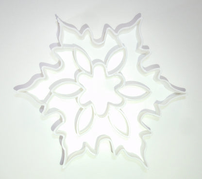 6x Snowflake Detailed Snow Fondant Cutter Cupcake Topper Size 1.75" USA FD179