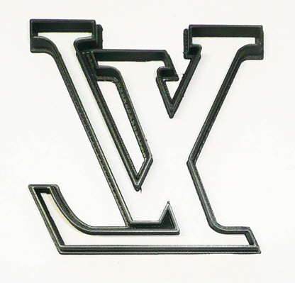 6x LV Louis Vuitton Fashion Fondant Cutter Cupcake Topper Size 1.75" USA FD3021