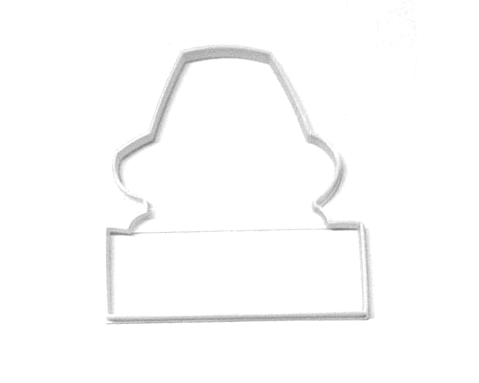 Pilgrim Boy Face Outline With Banner Plymouth Colony Cookie Cutter USA PR3108