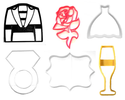 Bachelor Bachelorette TV Show Series Rose Set Of 6 Cookie Cutters USA PR1341
