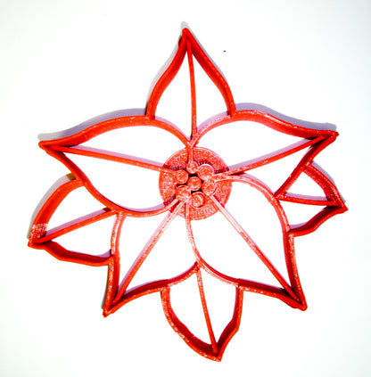 Poinsettia Plant Foliage Christmas Star Flower Cookie Cutter Made In USA PR2229