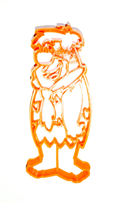 6x Fred Flintstone Fondant Cutter Cupcake Topper Size 1.75" USA FD2255