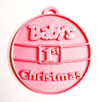 Baby's First 1st Christmas Hanging Ornament Made In USA PR2320